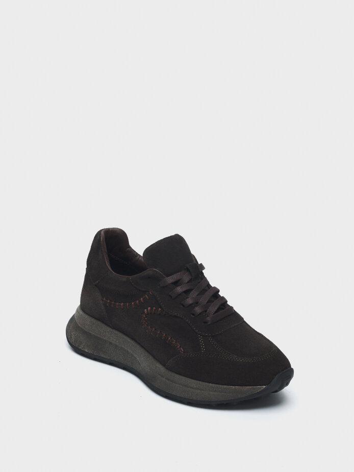 10397 KADIN SNEAKER AYAKKABI KAHVE SÜET - (1)