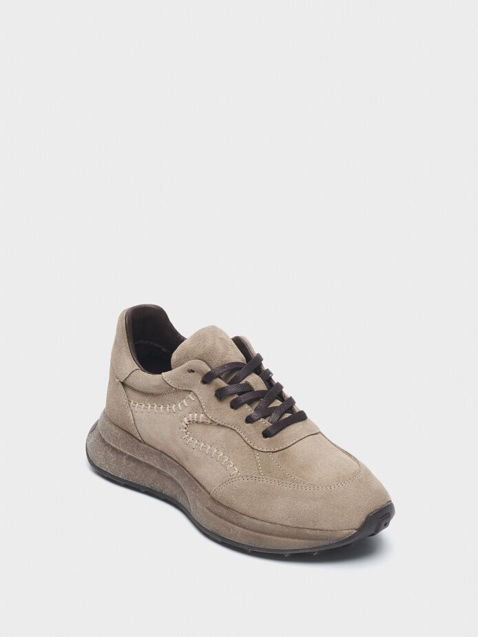 10397 KADIN SNEAKER AYAKKABI VİZON SÜET - (1)