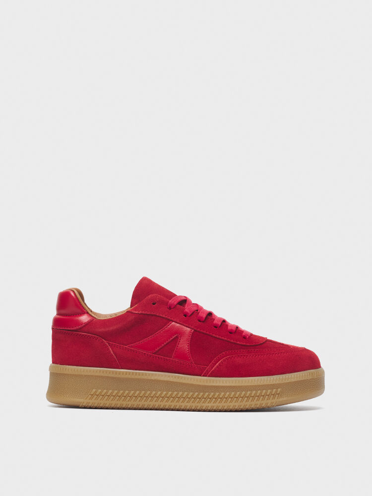 10398 KADIN AYAKKABI SNEAKER KIRMIZI SÜET - 1