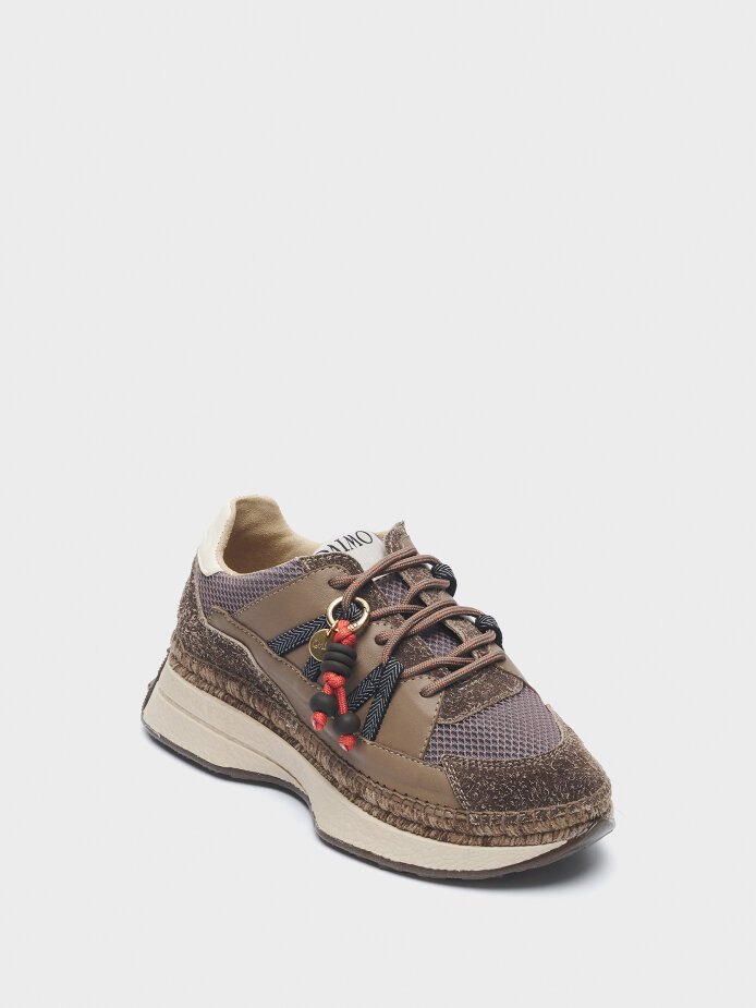 10404 KADIN SNEAKER AYAKKABI KAHVE - (1)