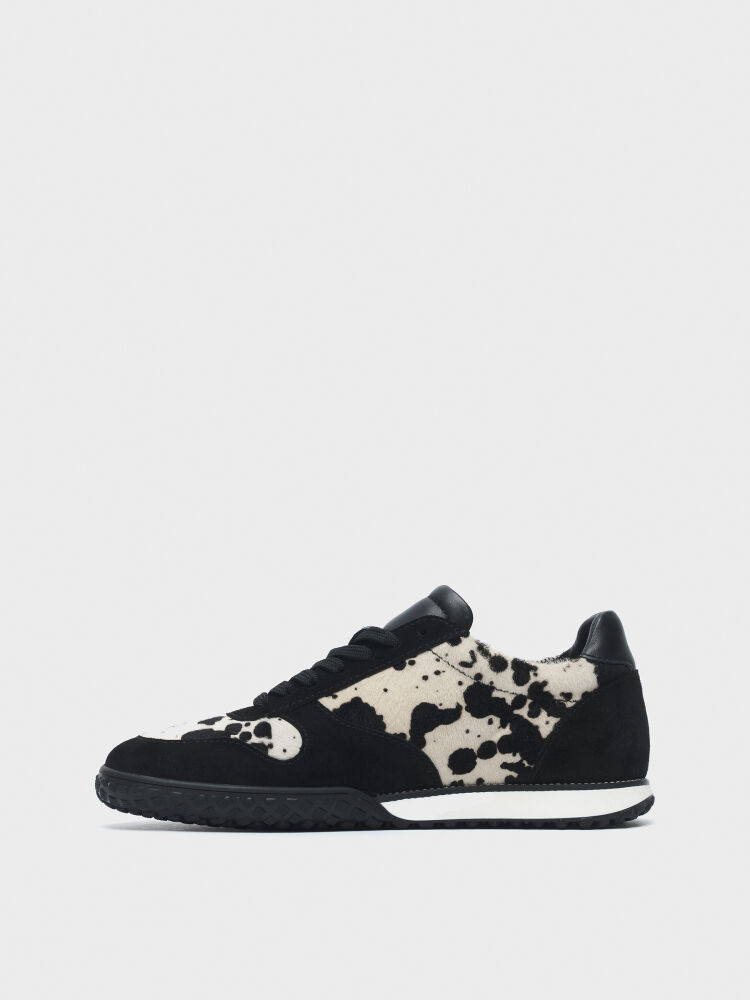 10407 KADIN AYAKKABI SNEAKER SİYAH SÜET/DALMAÇYA - 3