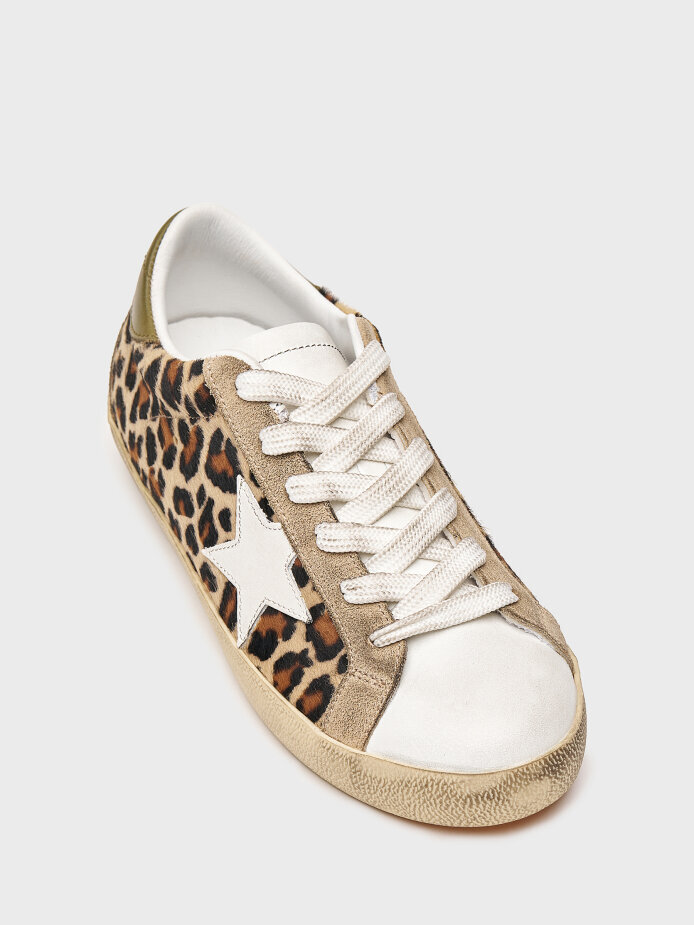 10408 KADIN AYAKKABI BEYAZ/LEOPAR - (1)