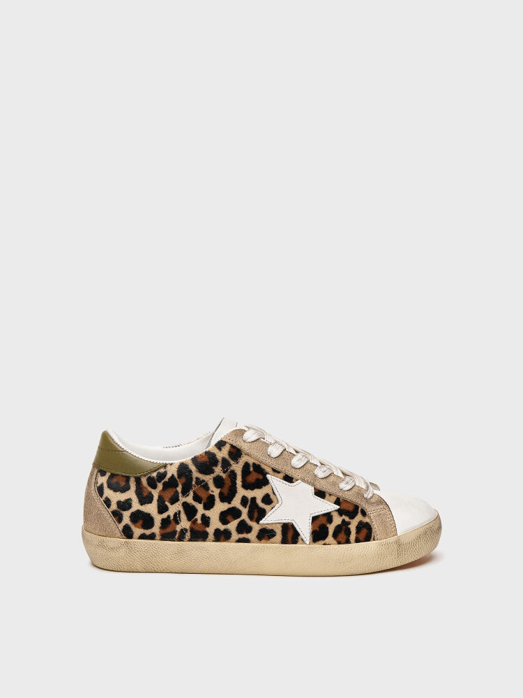 10408 KADIN SNEAKER AYAKKABI BEYAZ/LEOPAR - 1