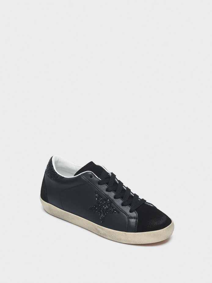 10409 KADIN AYAKKABI SİYAH SÜET/SYH DERİ - (1)