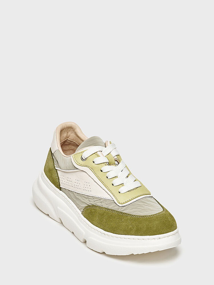 10416 KADIN SNEAKER AYAKKABI YEŞİL SÜET/YEŞİL - 2