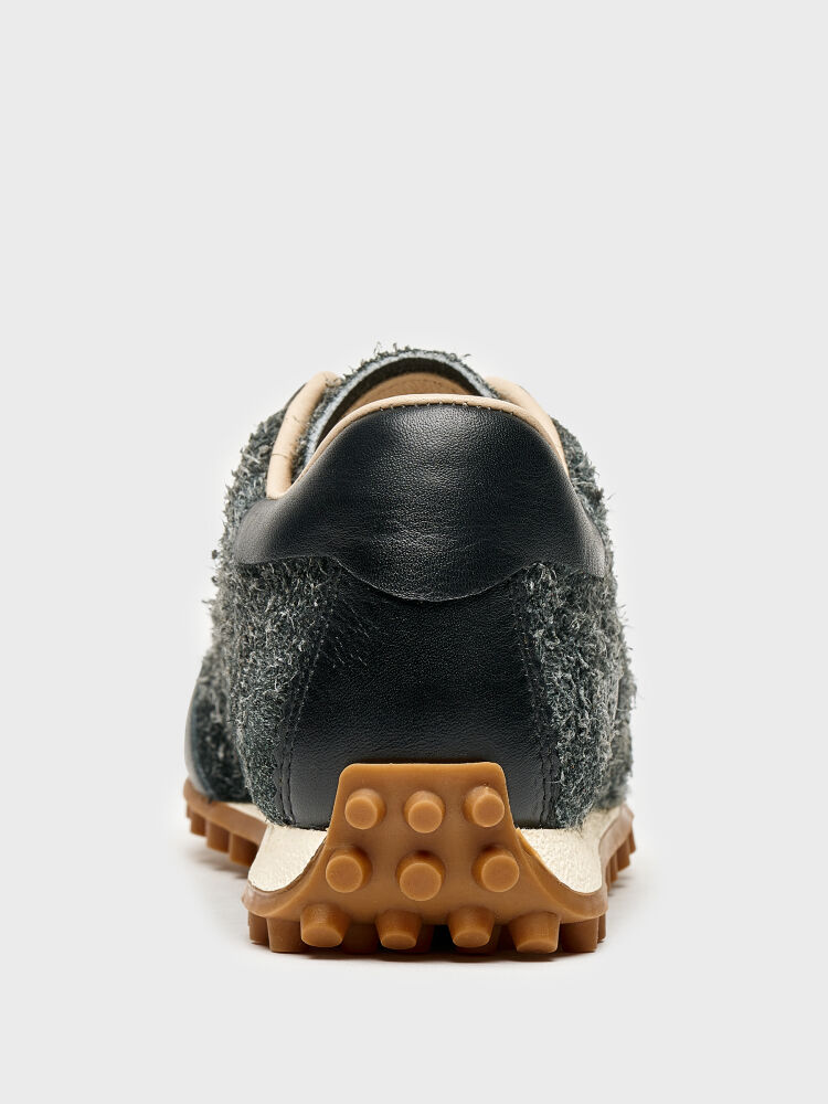 10418 KADIN SNEAKER AYAKKABI SİYAH TÜYLÜ SÜET - 3