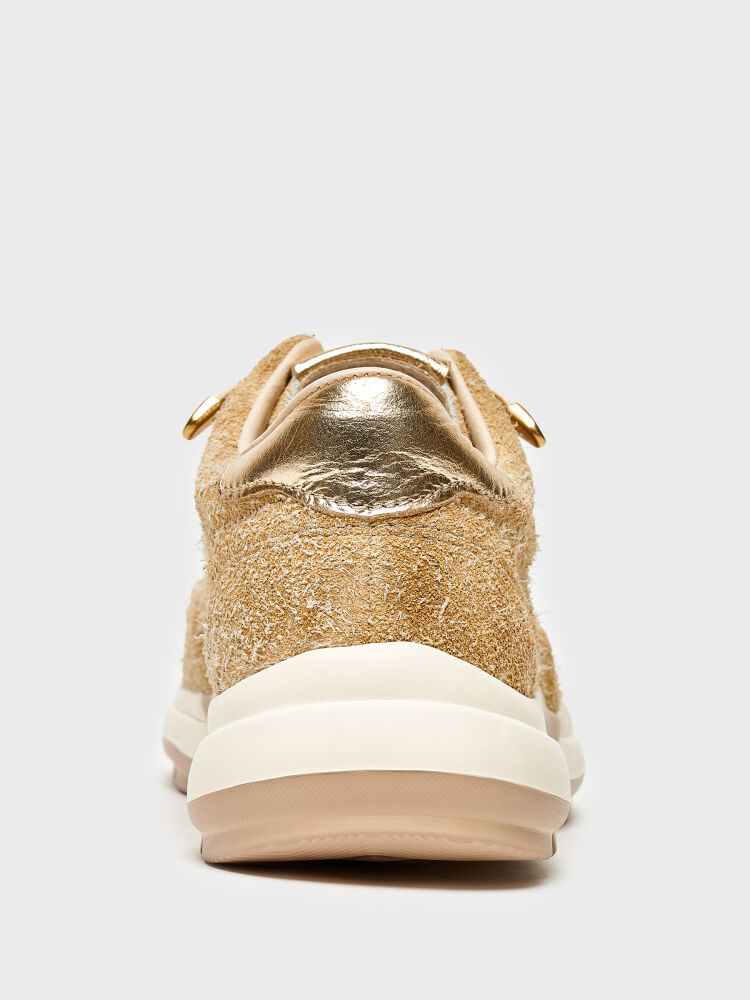 10420 KADIN AYAKKABI BEJ TÜYLÜ SÜET - 4