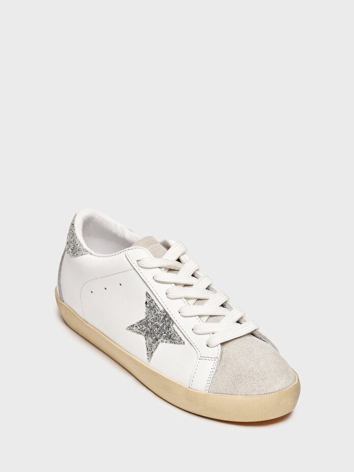 10422 KADIN SNEAKER AYAKKABI BUZ SÜET/BEYAZ - (1)