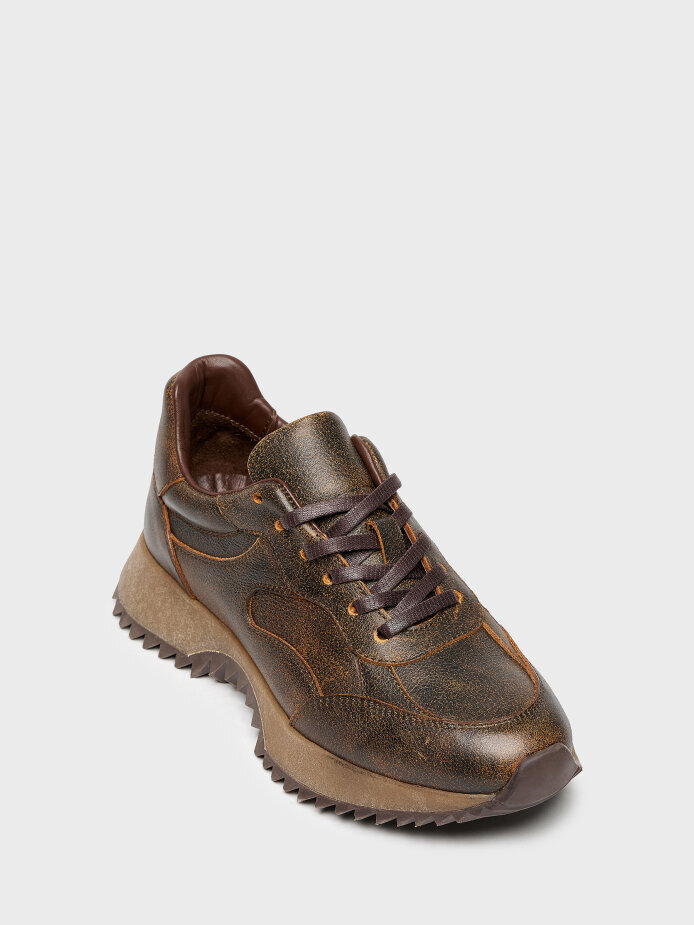 10425 KADIN SNEAKER AYAKKABI KAHVE - (1)