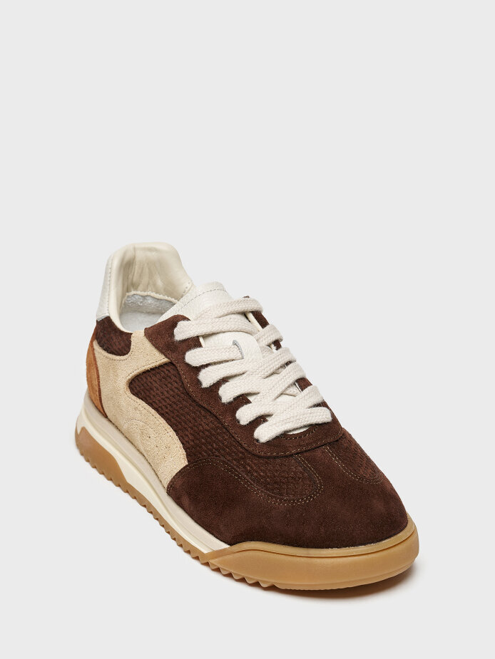 10427 KADIN SNEAKER AYAKKABI KAHVE SÜET/BEJ SÜET - (1)