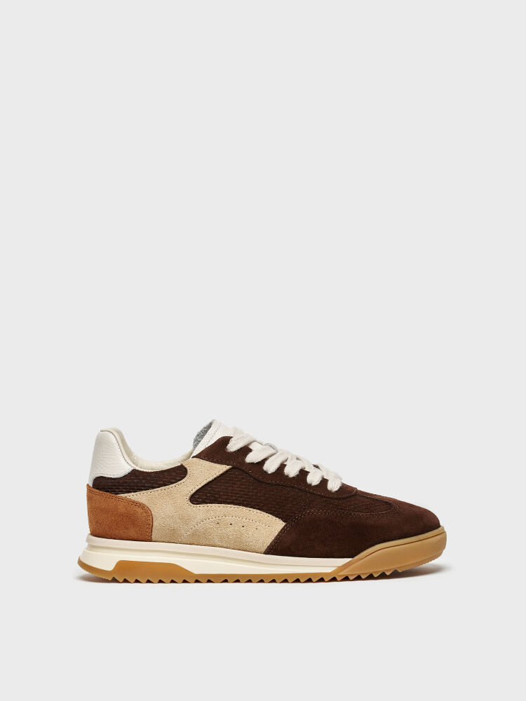 10427 KADIN SNEAKER AYAKKABI KAHVE SÜET/BEJ SÜET - 1