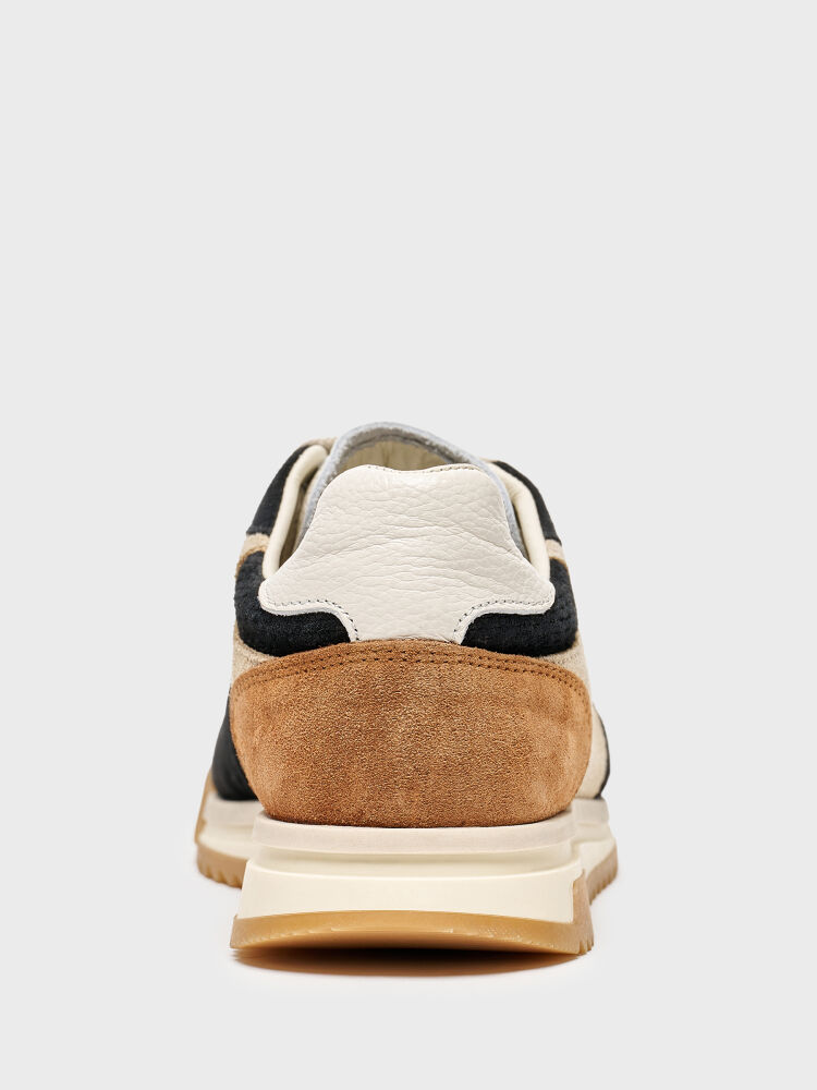 10427 KADIN SNEAKER AYAKKABI SİYAH SÜET/BEJ SÜET - 4