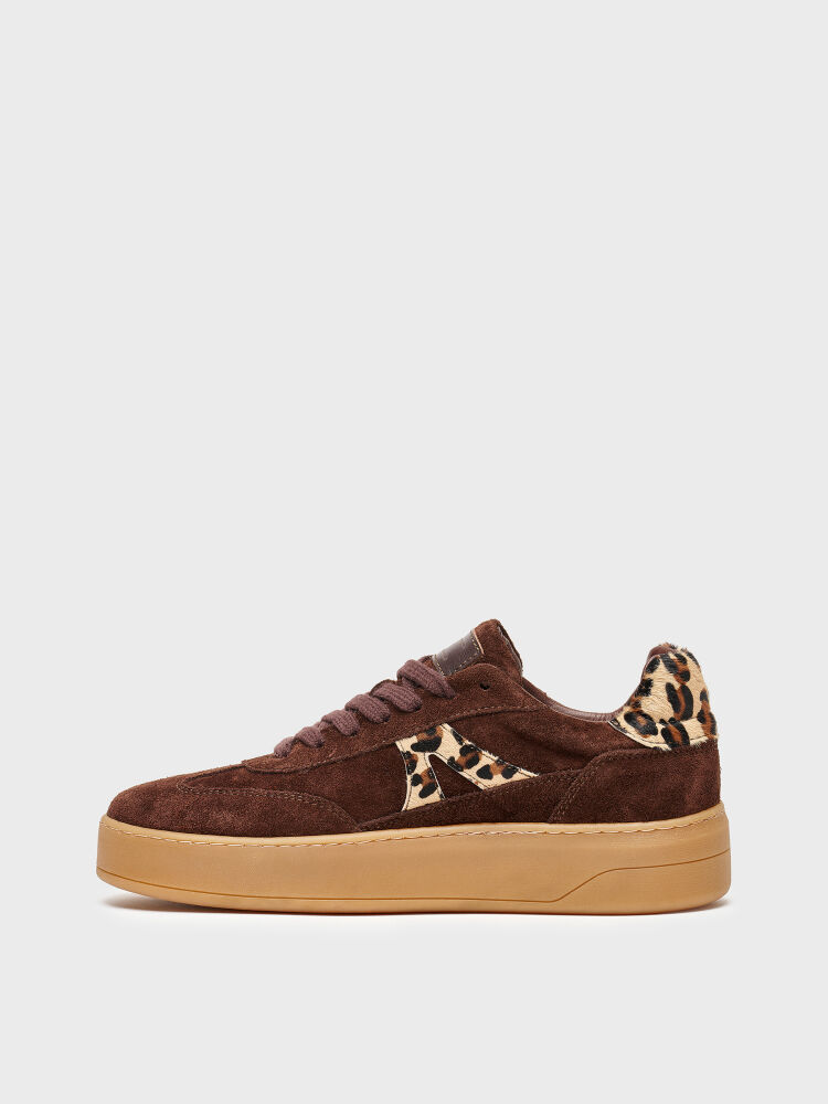 10430 KADIN SNEAKER AYAKKABI KAHVE SÜET/LEOPAR - 3