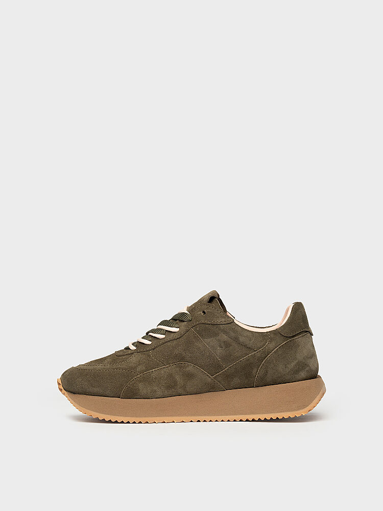 10432 KADIN SNEAKER AYAKKABI HAKİ SÜET - 3