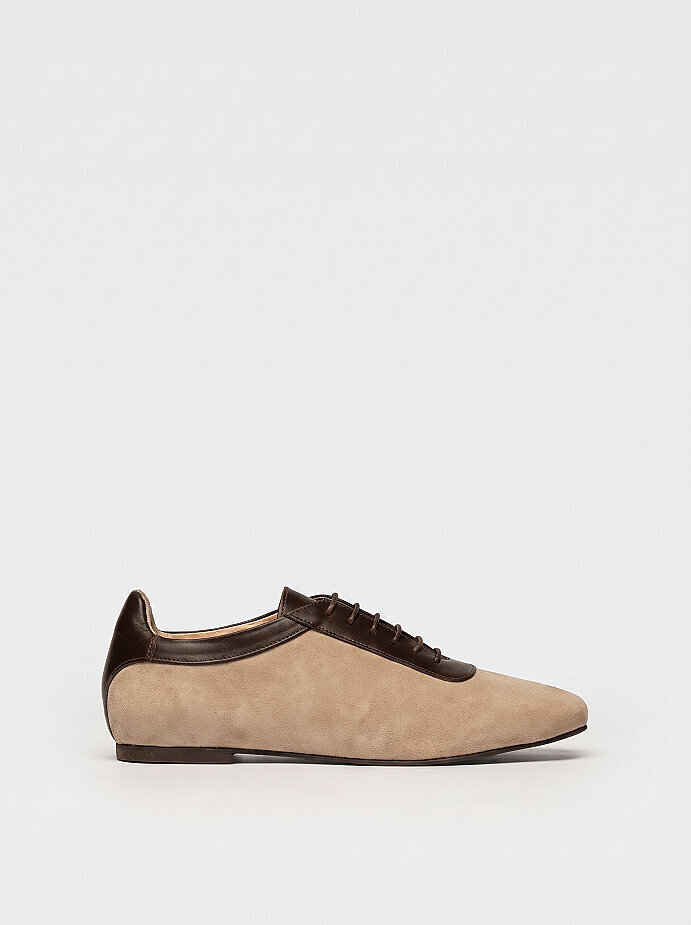 10441 KADIN LOAFER AYAKKABI VİZON SÜET/KAHVE - 