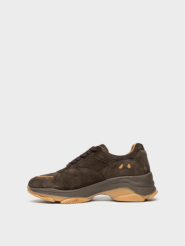 10444 KADIN SNEAKER AYAKKABI KAHVE SÜET - 3