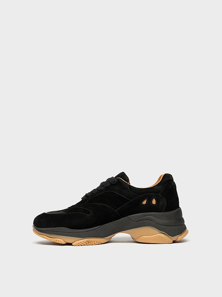 10444 KADIN SNEAKER AYAKKABI SİYAH SÜET - 3