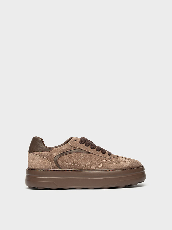 10446 KADIN SNEAKER AYAKKABI VİZON SÜET - 