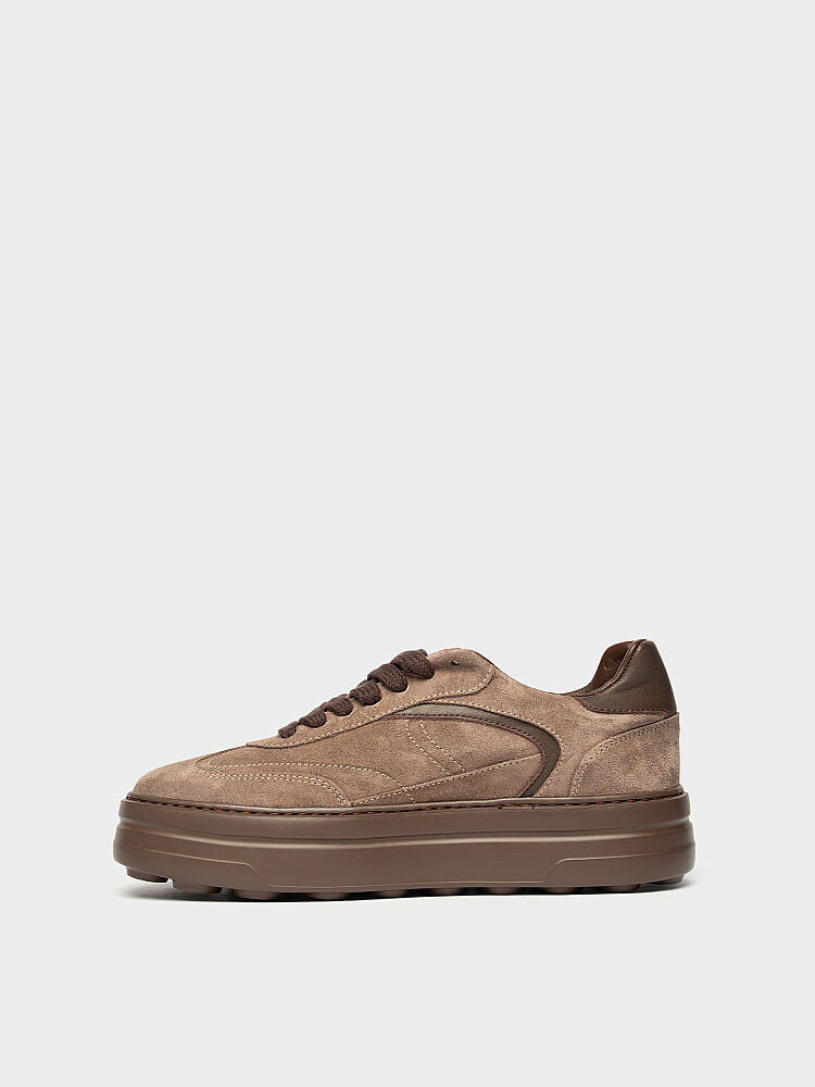 10446 KADIN SNEAKER AYAKKABI VİZON SÜET - 3