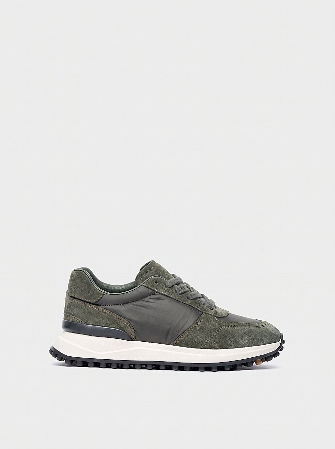 10448 KADIN SNEAKER AYAKKABI YEŞİL SÜET - 