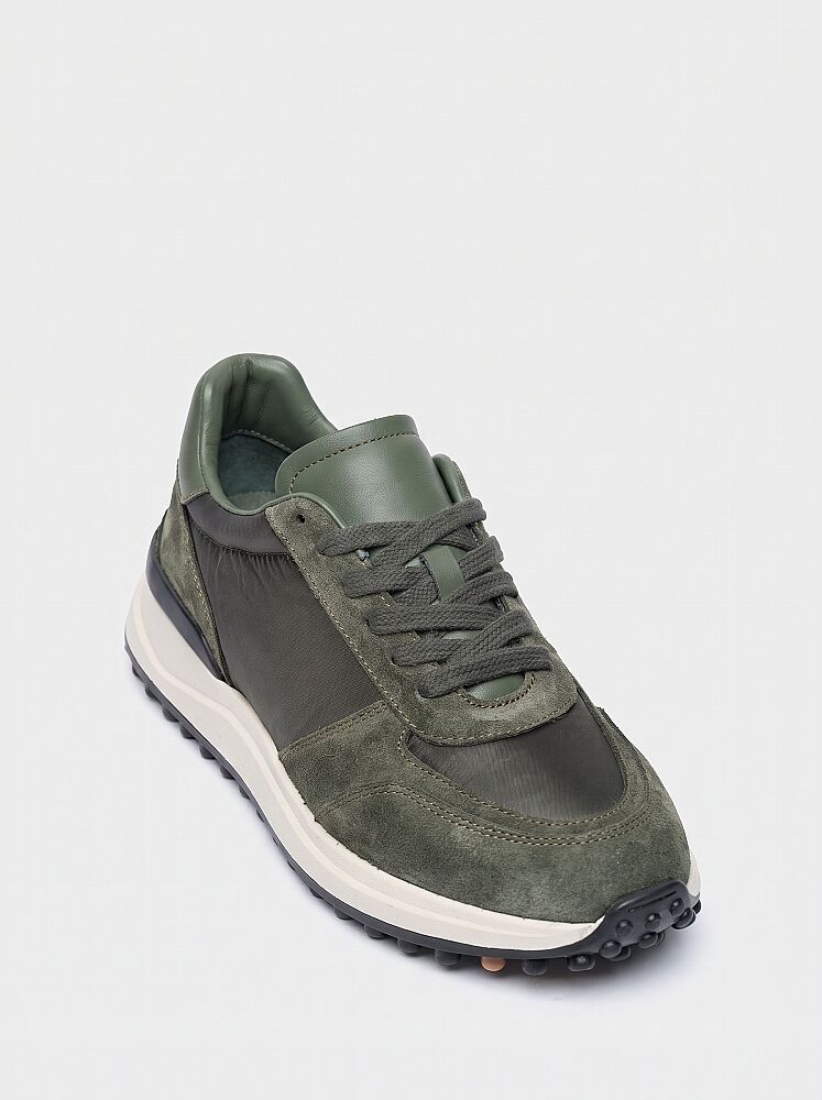 10448 KADIN SNEAKER AYAKKABI YEŞİL SÜET - 2