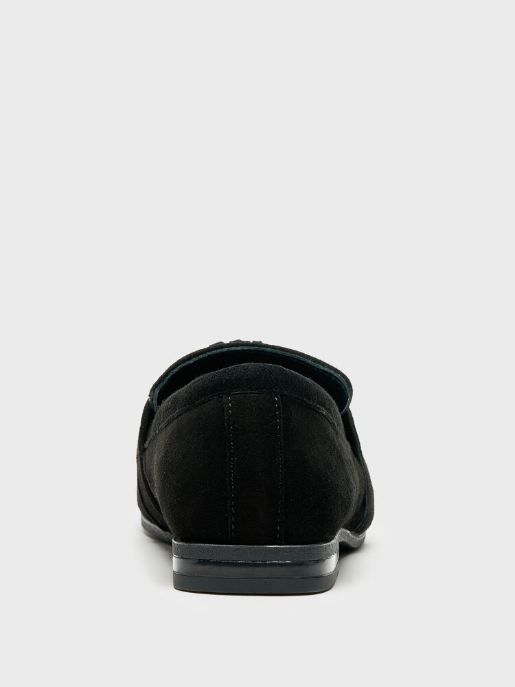 15210 KADIN LOAFER SİYAH SÜET - 4