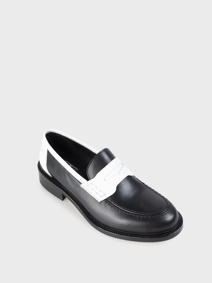 15223 KADIN AYAKKABI SİYAH BEYAZ - (1)