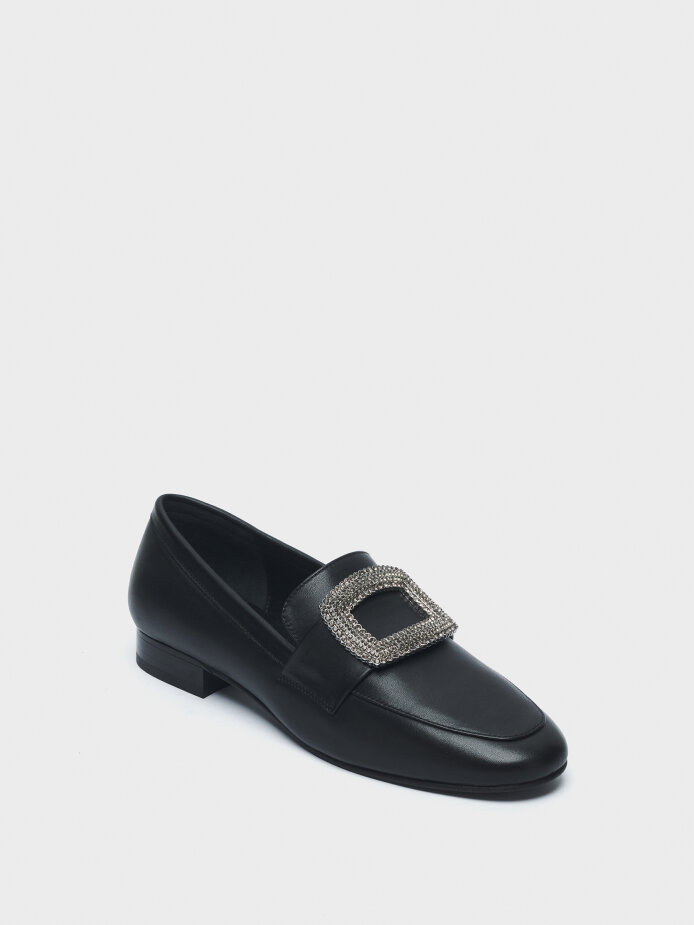 15242 KADIN LOAFER AYAKKABI SİYAH - (1)
