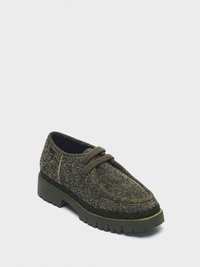 15245 KADIN LOAFER AYAKKABI HAKİ SÜET - (1)