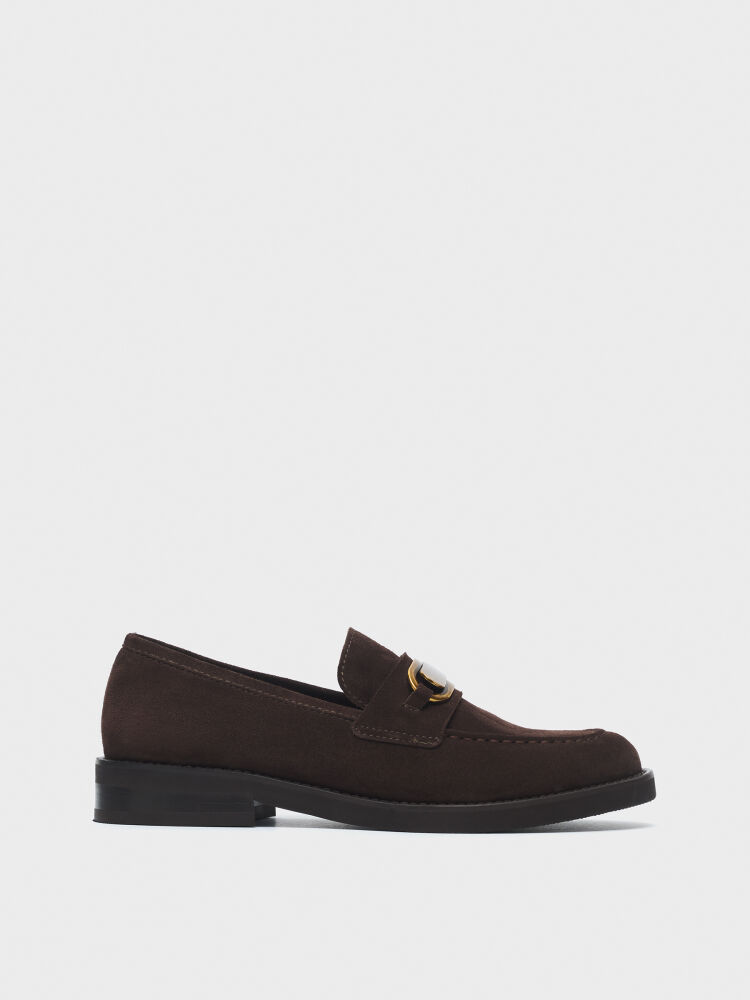 15247 KADIN LOAFER AYAKKABI KAHVE SÜET - 1