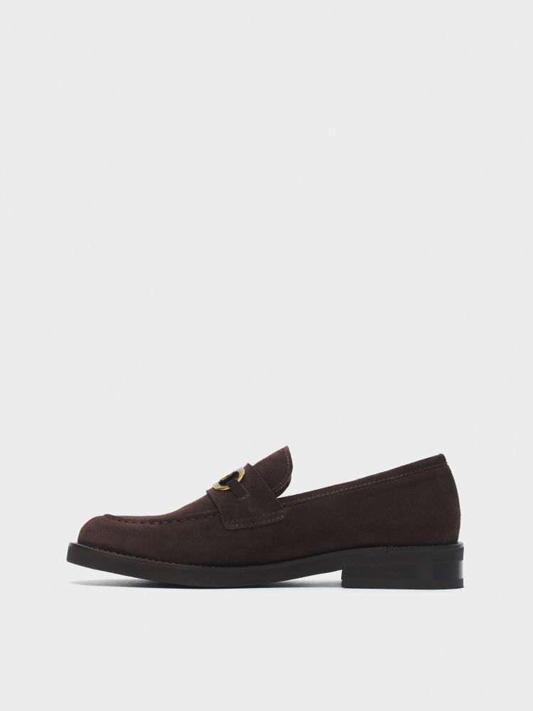 15247 KADIN LOAFER AYAKKABI KAHVE SÜET - 3