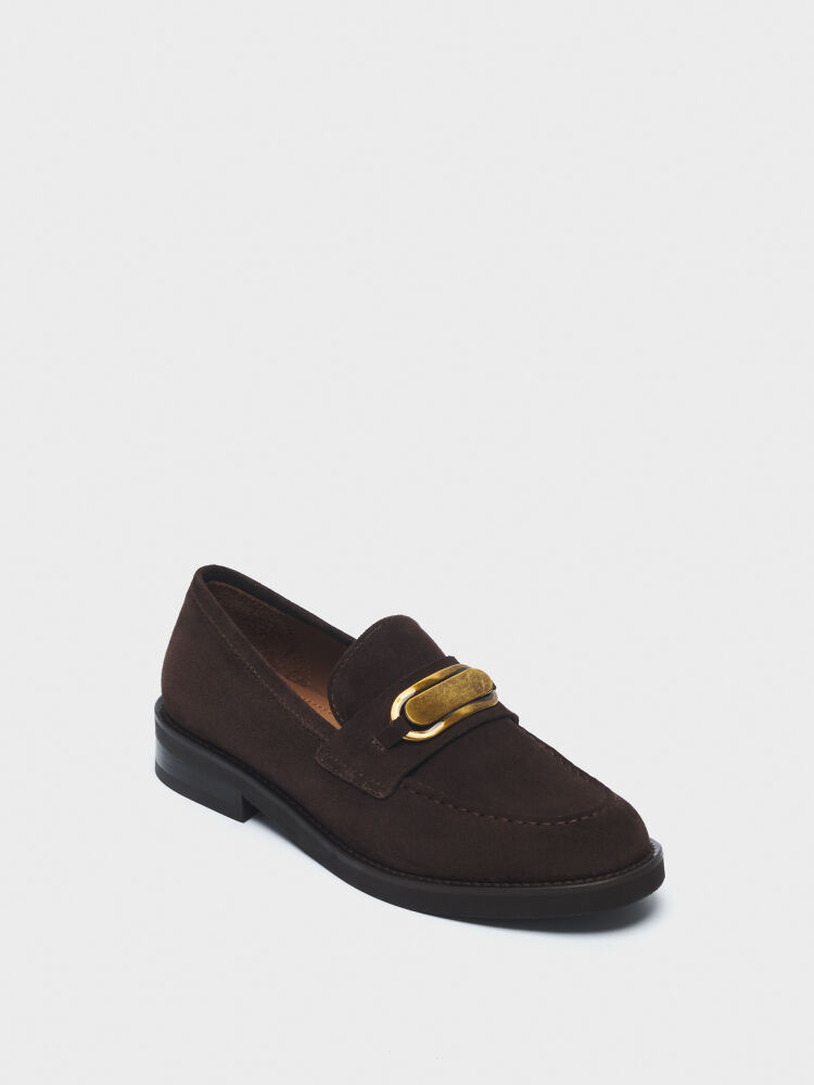 15247 KADIN LOAFER AYAKKABI KAHVE SÜET - 2
