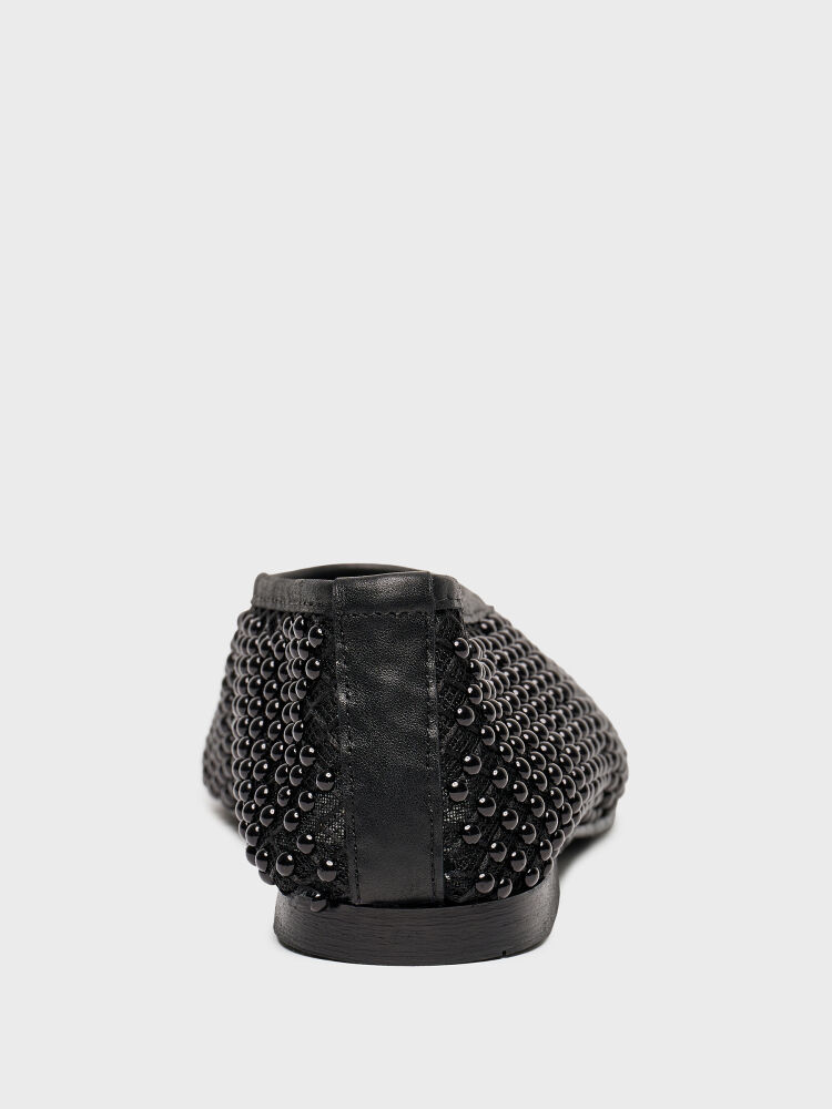 15250 KADIN BABET AYAKKABI SİYAH FİLE - 4