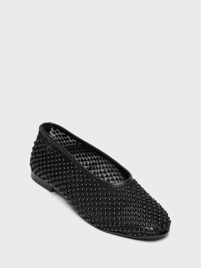 15250 KADIN BABET AYAKKABI SİYAH FİLE - (1)