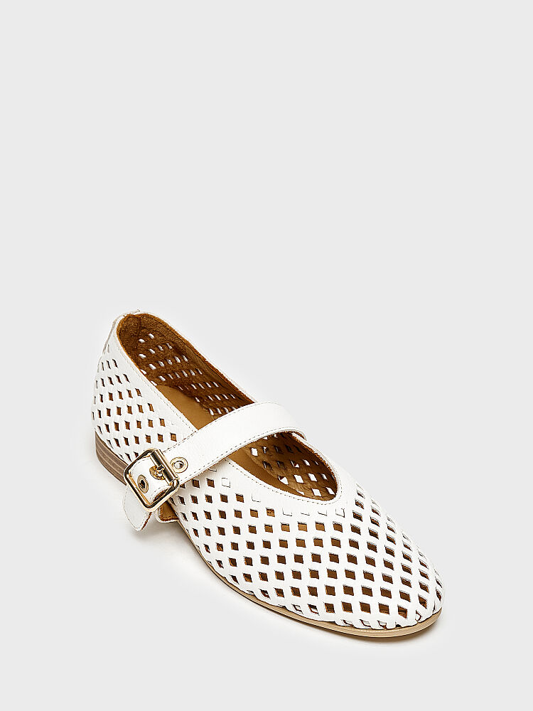 15256 KADIN BABET AYAKKABI BEYAZ - 2