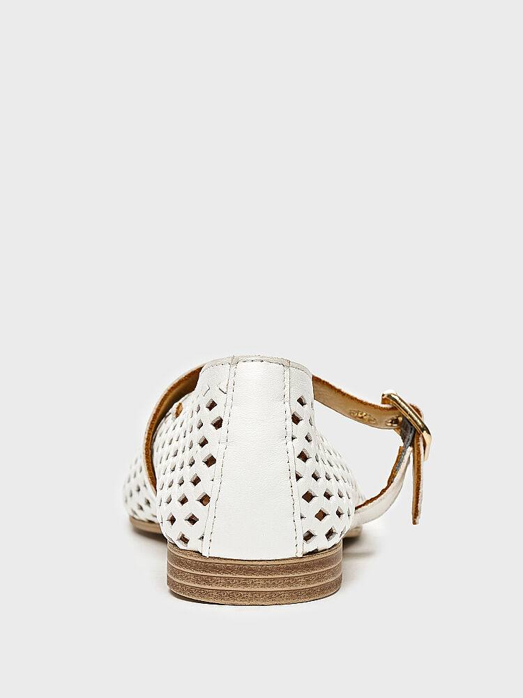 15256 KADIN BABET AYAKKABI BEYAZ - 4