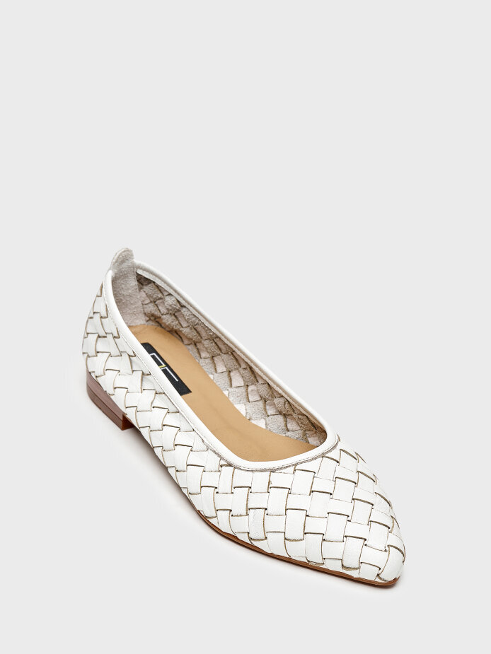 15260 KADIN BABET AYAKKABI BEYAZ - (1)