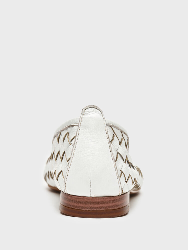 15260 KADIN BABET AYAKKABI BEYAZ - 4