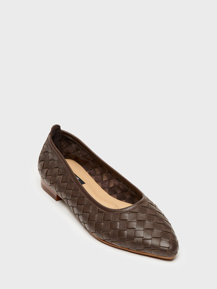 15260 KADIN BABET AYAKKABI KAHVE - (1)