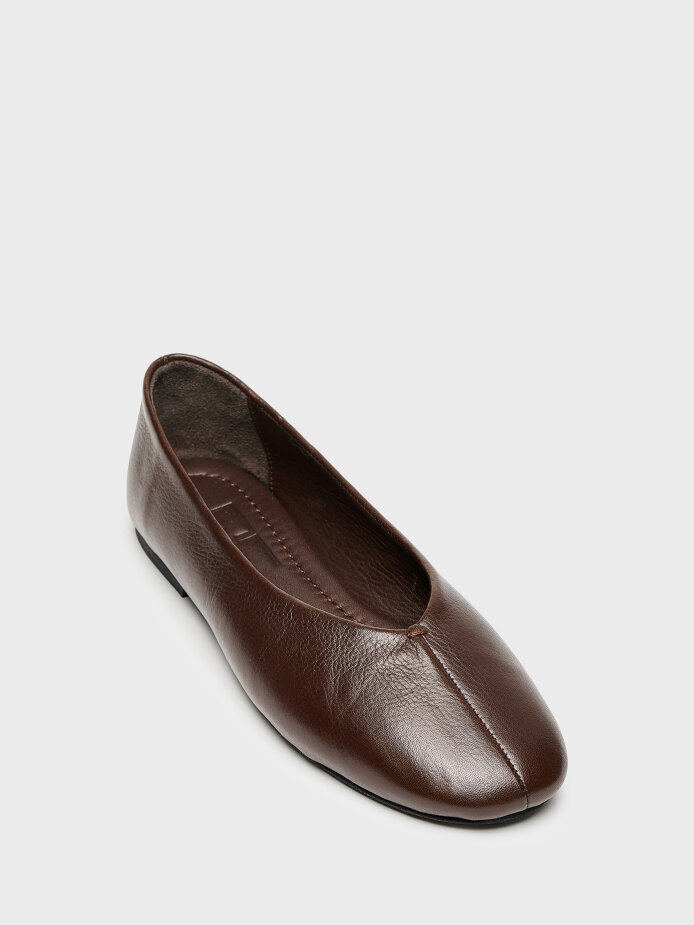 15263 KADIN BABET AYAKKABI KAHVE - (1)