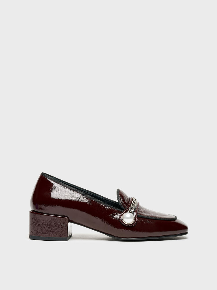 15267 KADIN AYAKKABI BORDO RUGAN - 1