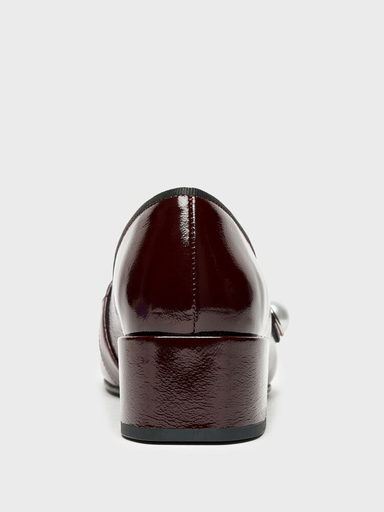 15267 KADIN AYAKKABI BORDO RUGAN - 4