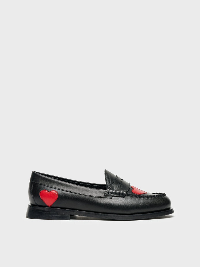 15268 KADIN LOAFER AYAKKABI SİYAH - 