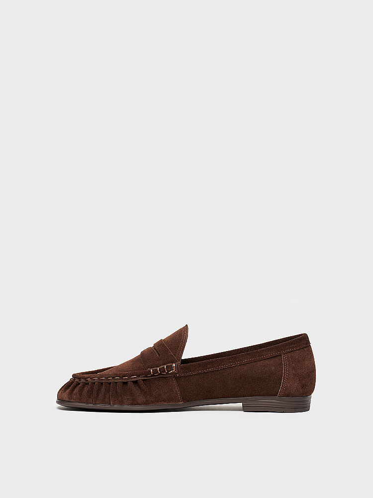 15269 KADIN LOAFER AYAKKABI KAHVE SÜET - 3