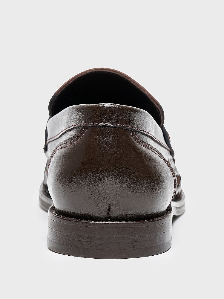 15272 KADIN LOAFER AYAKKABI KAHVE ÖRGÜ - 4