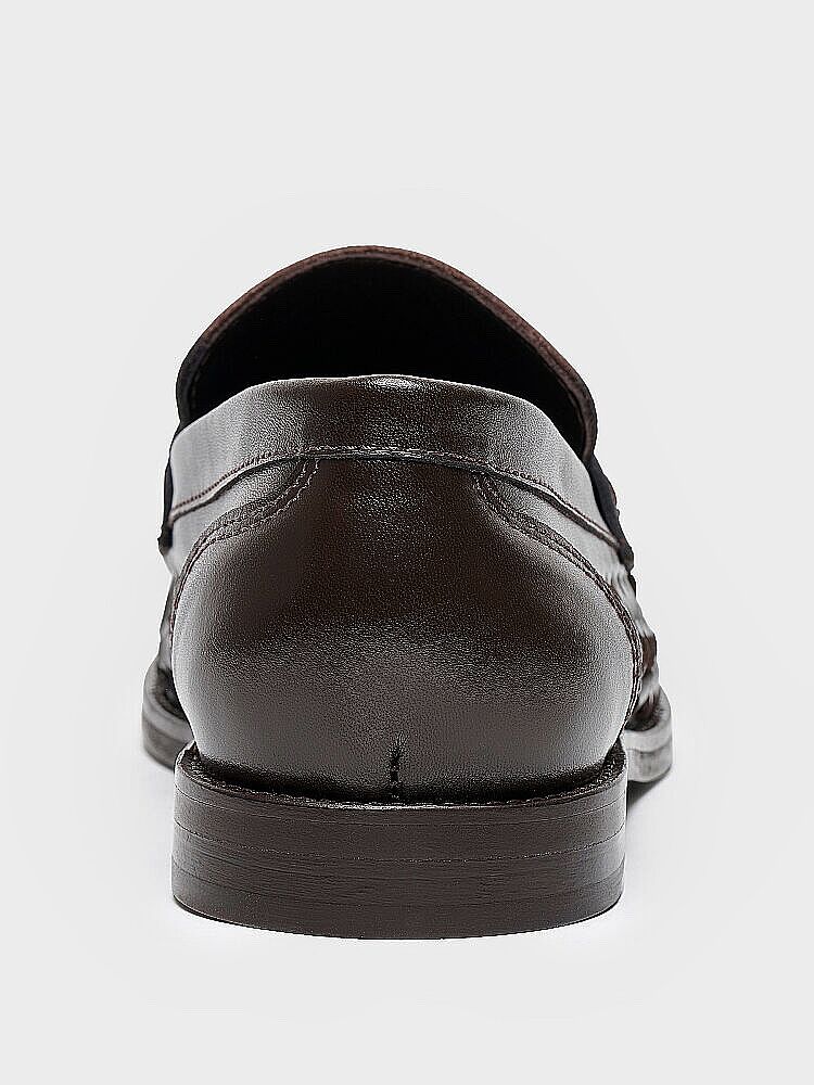 15272 KADIN LOAFER AYAKKABI KAHVE ÖRGÜ - 4