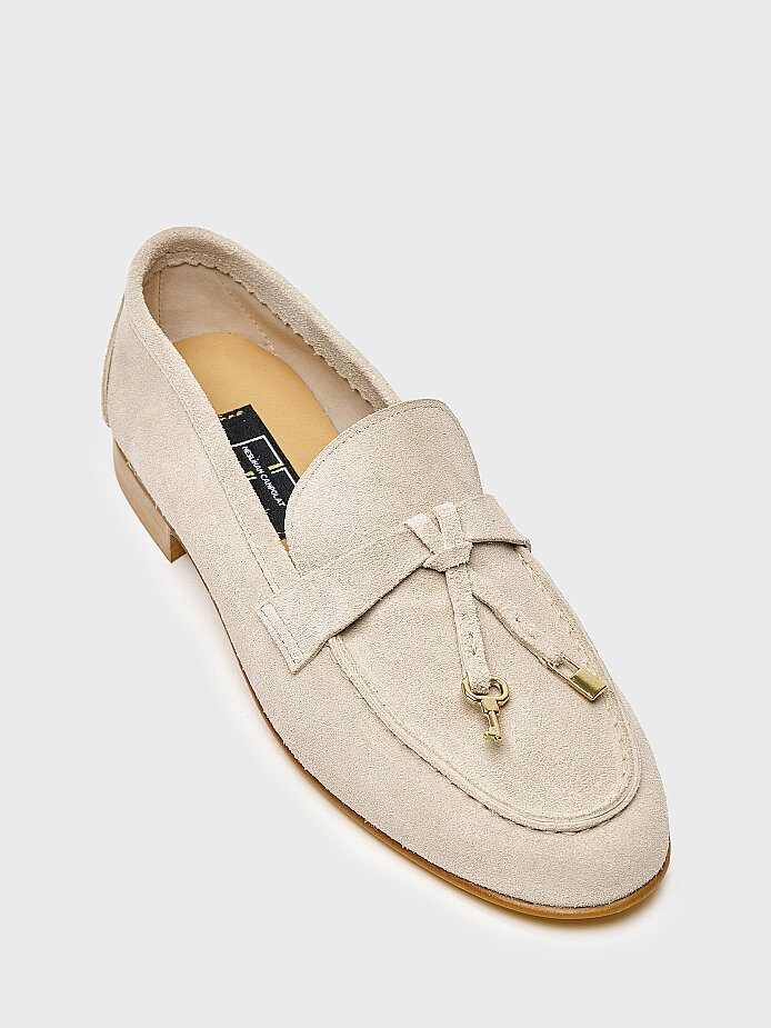 15275 KADIN LOAFER AYAKKABI BEJ SÜET - (1)