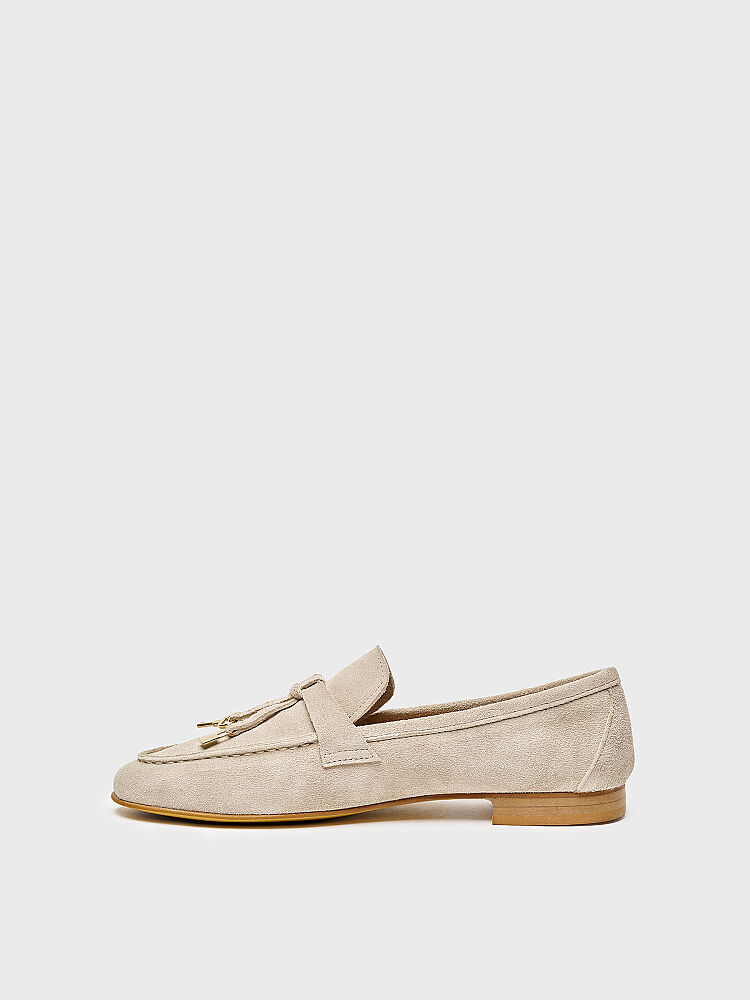 15275 KADIN LOAFER AYAKKABI BEJ SÜET - 3
