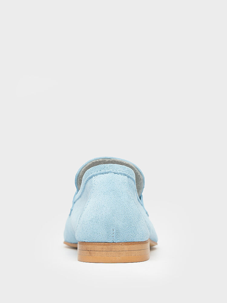15275 KADIN LOAFER AYAKKABI MAVİ SÜET - 4