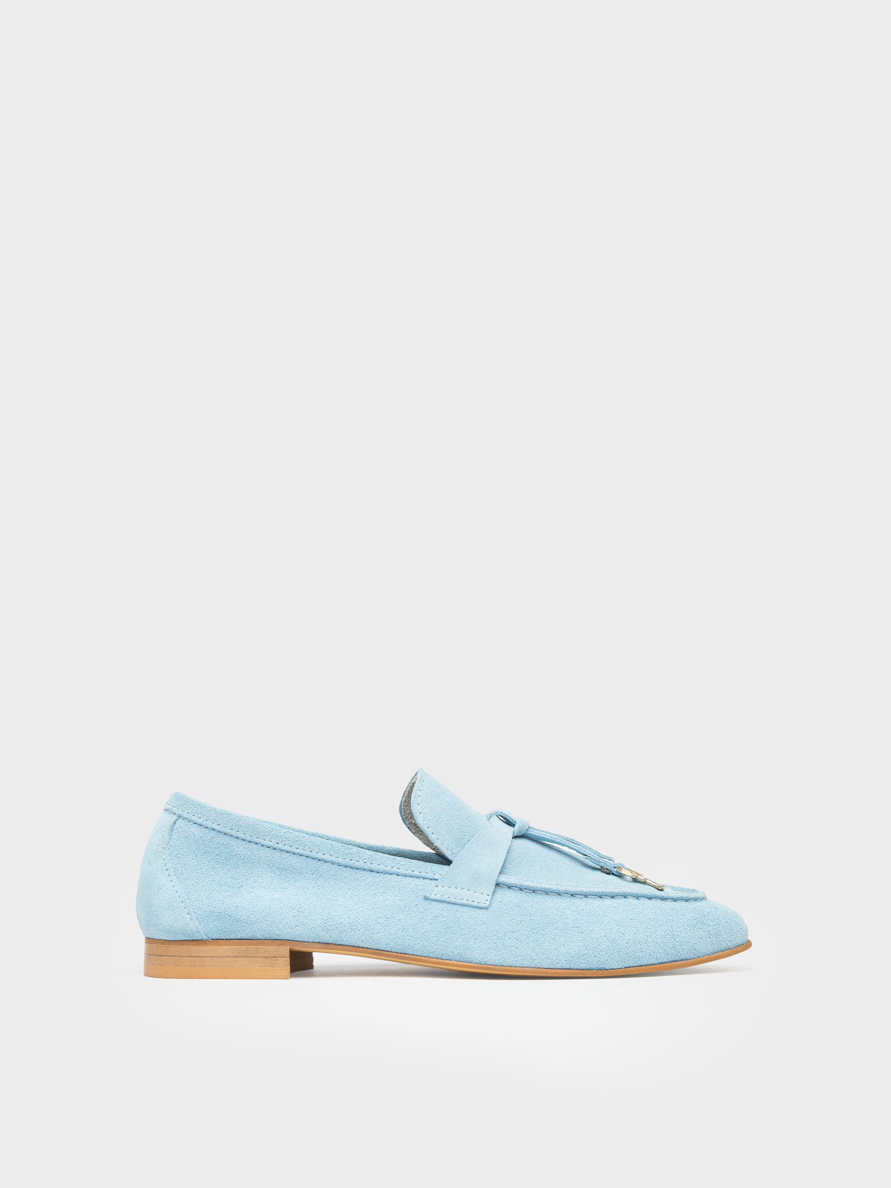 15275 KADIN LOAFER AYAKKABI MAVİ SÜET